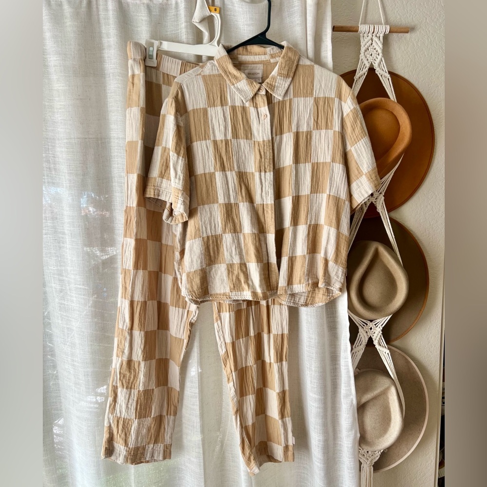 Brixton Mykonos Checkered Set in Sand
